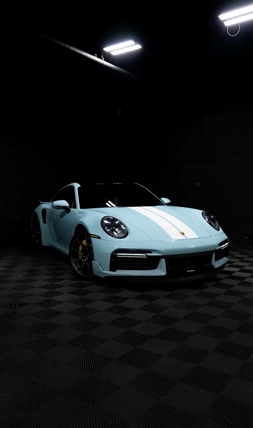 Porsche baby blue wrap. Car wraps Hoboken, NJ