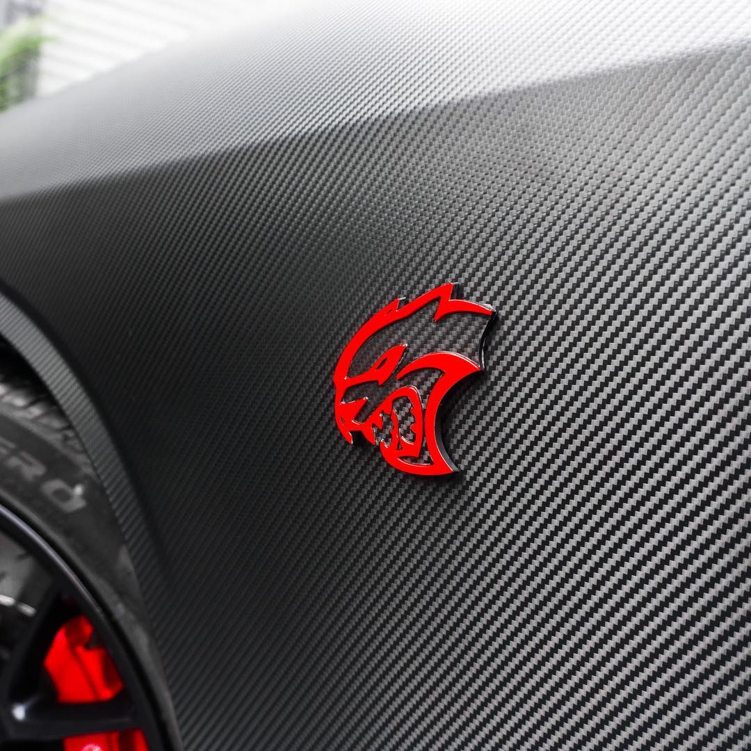 Carbon Fiber hellcat wrap. Car wraps Union CIty NJ